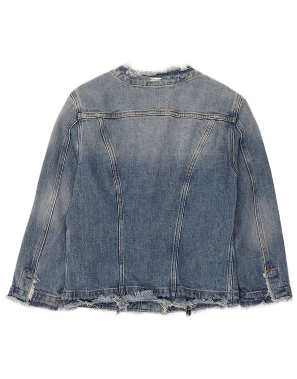 Jaqueta jeans feminina Liu Jo UK 8 algodão azul pequeno