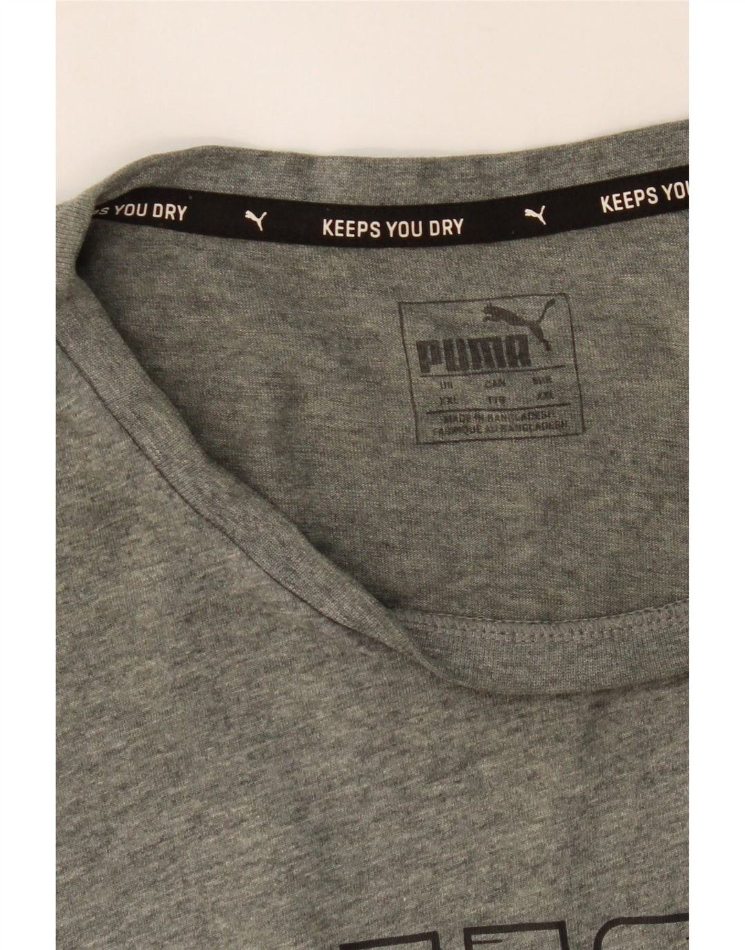PUMA Mens Graphic T-Shirt Top 2XL Grey Vintage Puma and Second-Hand Puma from Messina Hembry 