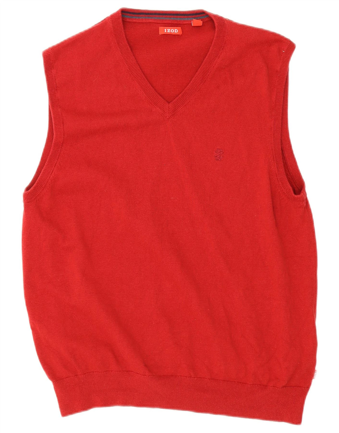 Izod Mens Colete Regata Grande Algodão Vermelho