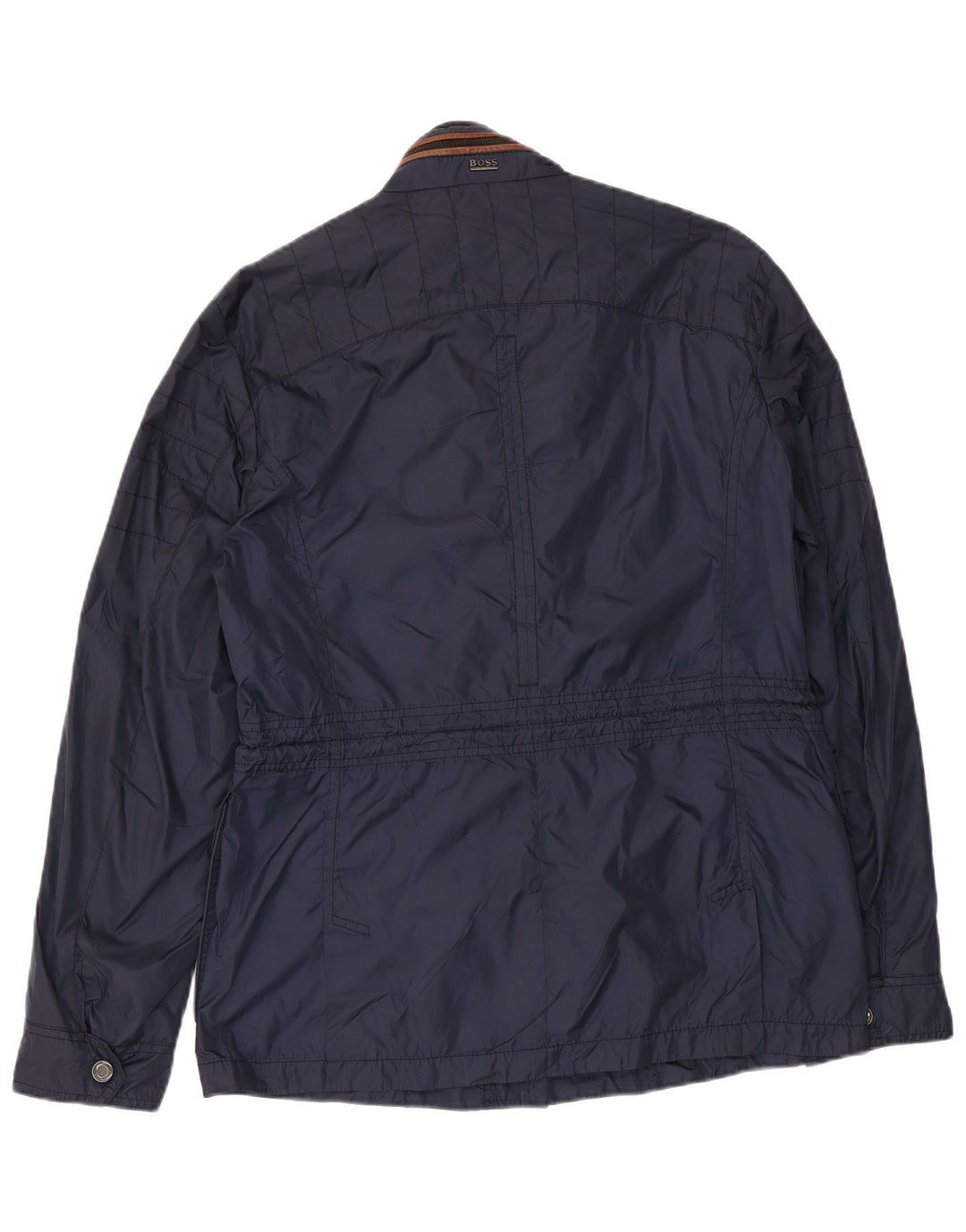 Jaqueta utilitária masculina HUGO BOSS UE 46 pequena azul marinho poliamida