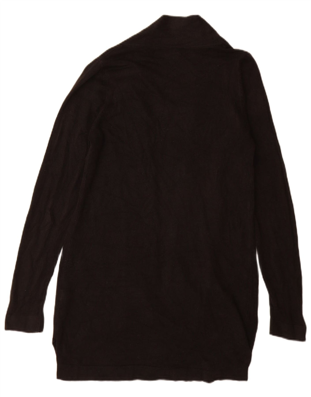 Marks & Spencer Suéter feminino Longline Open Cardigan Reino Unido 8 Pequeno Preto