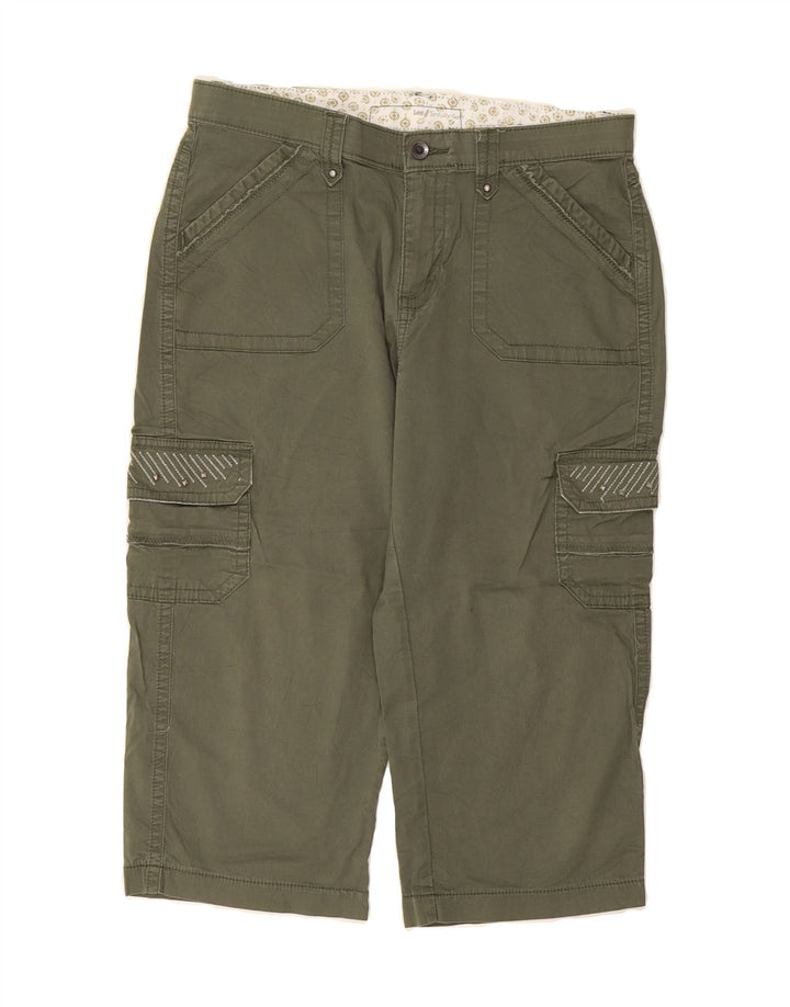 LEE Womens Capri Cargo Trousers US 12 Large W32 L20  Khaki Cotton Vintage Lee and Second-Hand Lee from Messina Hembry 