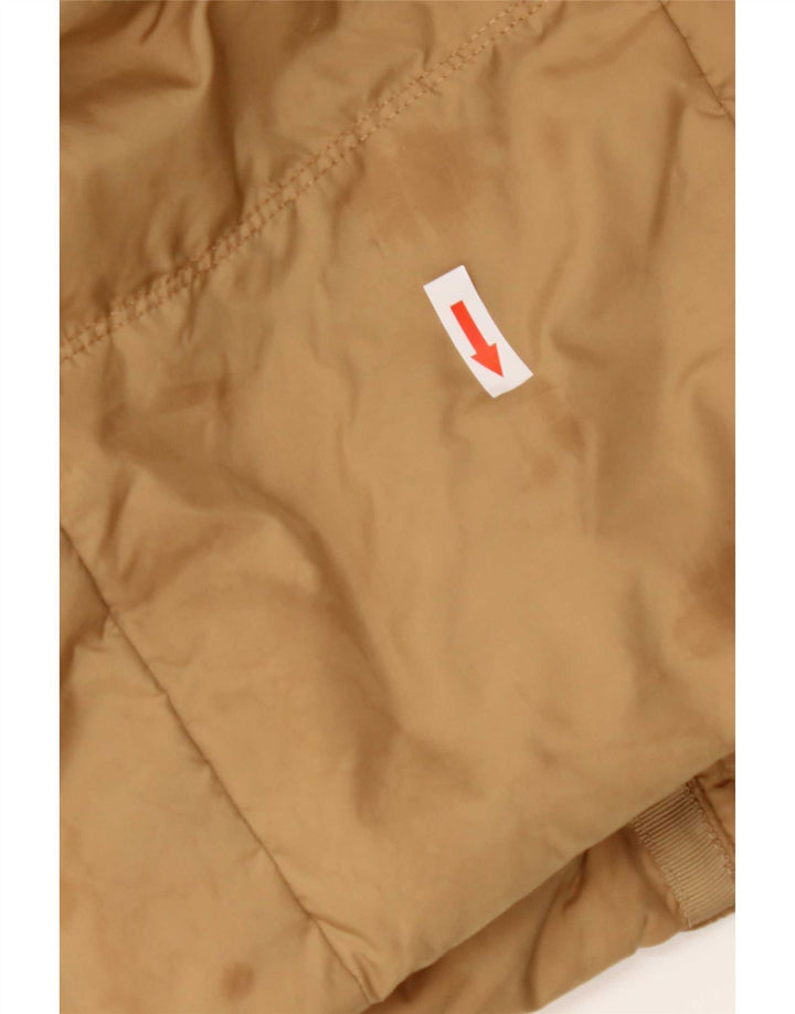 Casaco acolchoado com capuz feminino Tommy Hilfiger Reino Unido 10 pequeno poliéster marrom