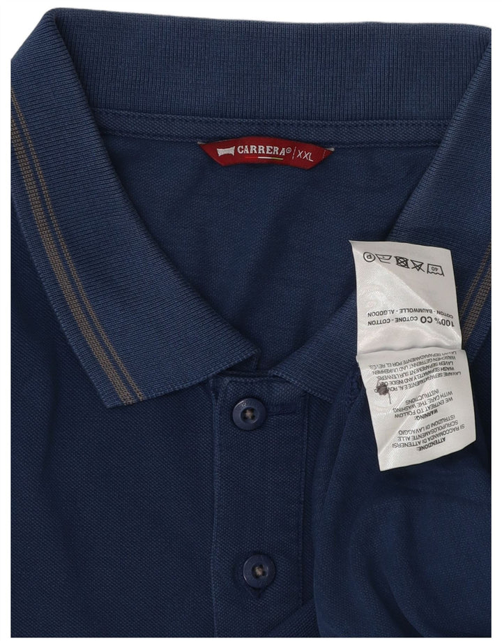 Camisa polo masculina Carrera 2XL algodão azul