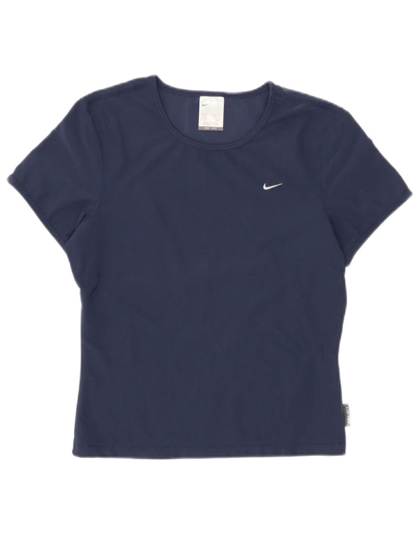 Camiseta feminina Nike Dri Fit Top UK 10/12 Médio Azul Marinho Poliéster