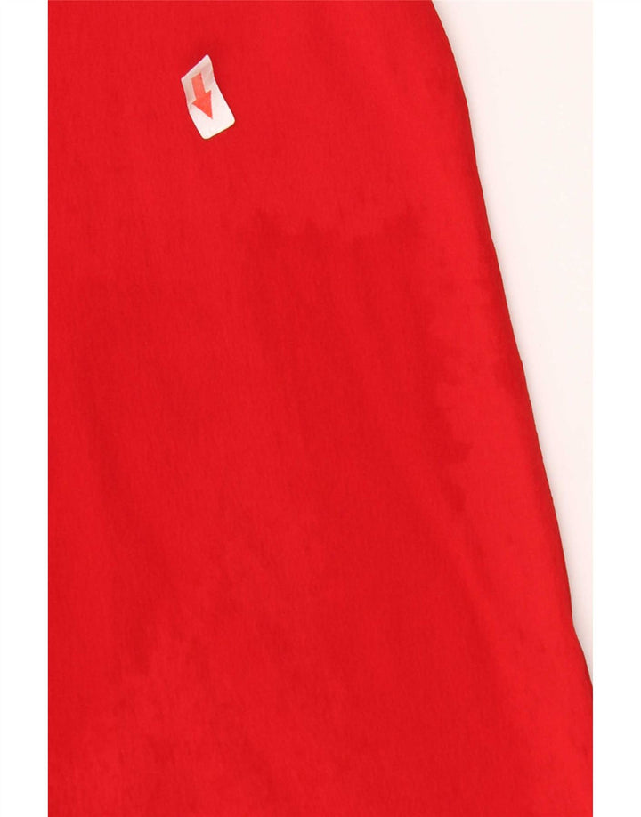 Blusa feminina vintage top IT 46 grande seda vermelha