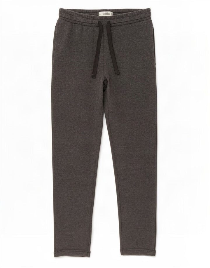 Calça de treino masculina Marks & Spencer com ajuste regular, algodão cinza pequeno