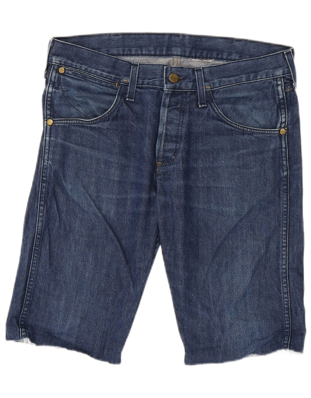 Shorts jeans masculino Wrangler 4 RRB W32 algodão azul médio