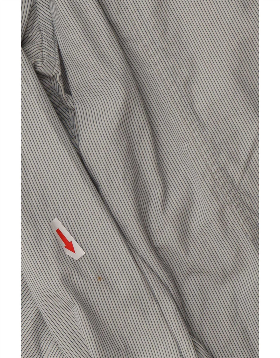 Camisa masculina Superdry cinza médio listrado algodão