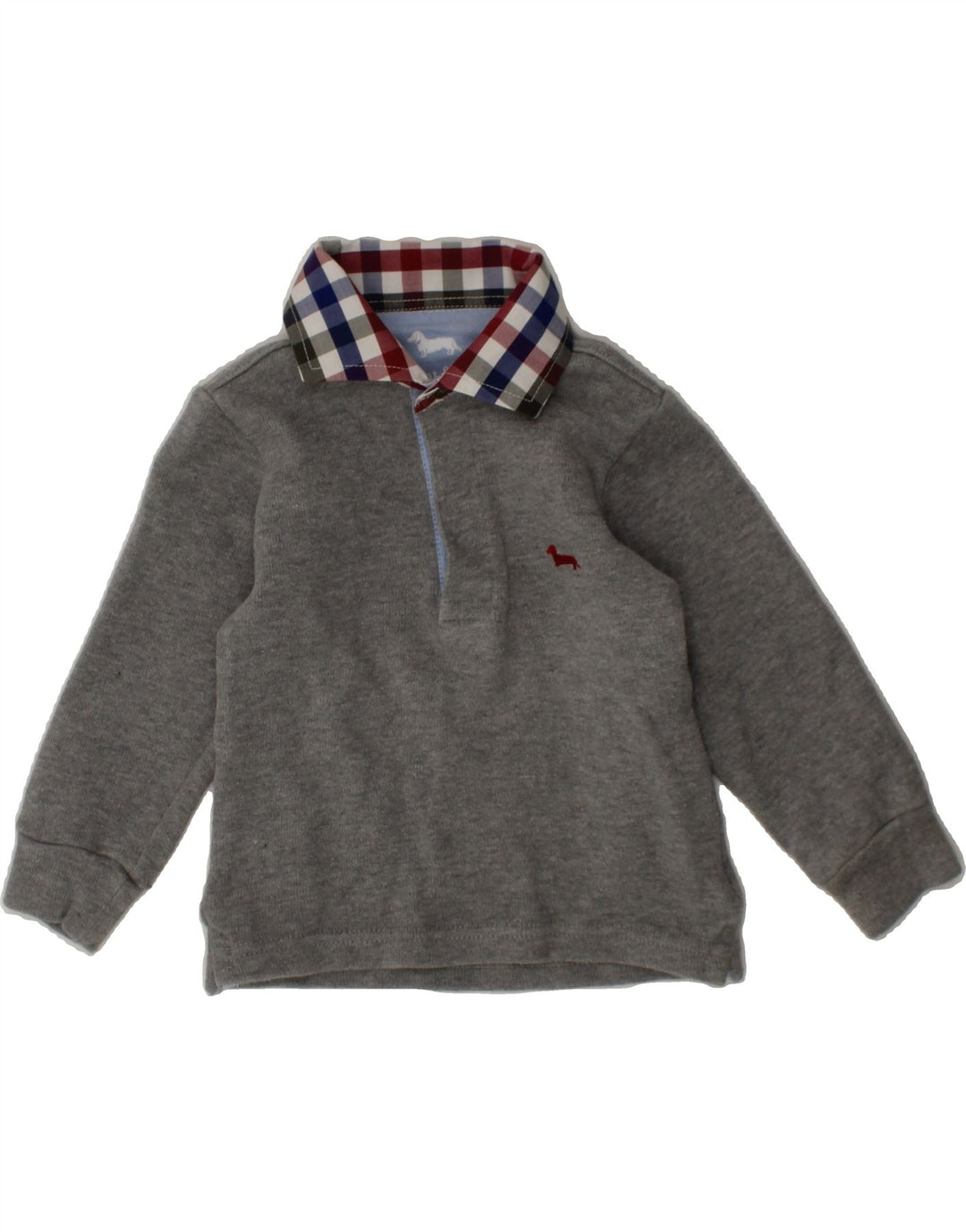 HARMONT & BLAINE Baby Boys Polo Neck Jumper Sweater 9-12 Months Grey Vintage Harmont & Blaine and Second-Hand Harmont & Blaine from Messina Hembry 