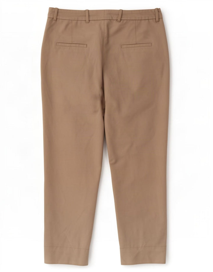 Zara Calça feminina slim cortada média W28 L25 bege