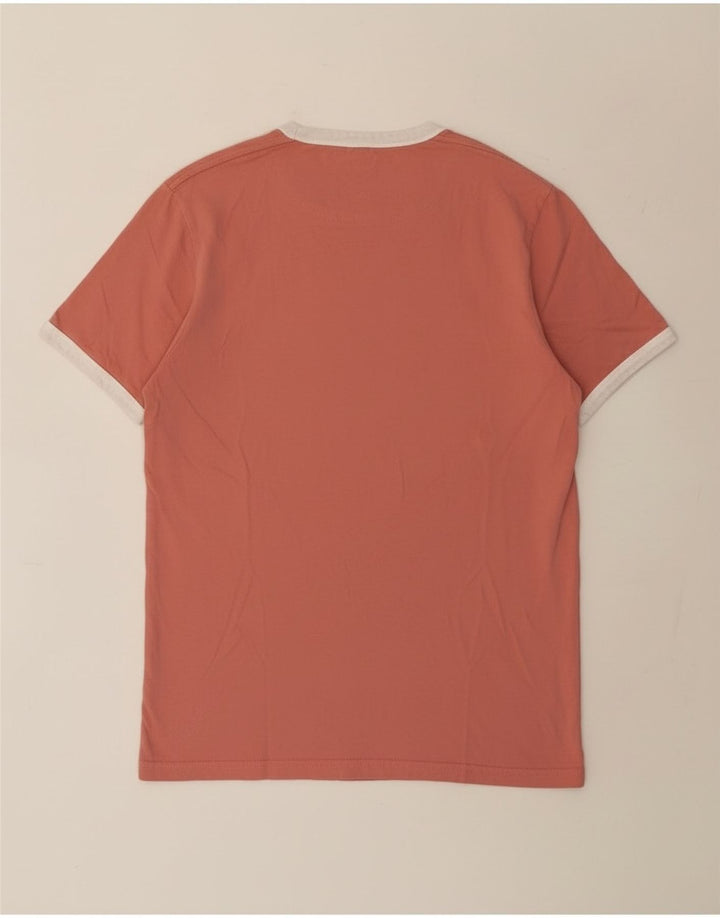 Camiseta masculina Lyle & Scott pequena de algodão rosa