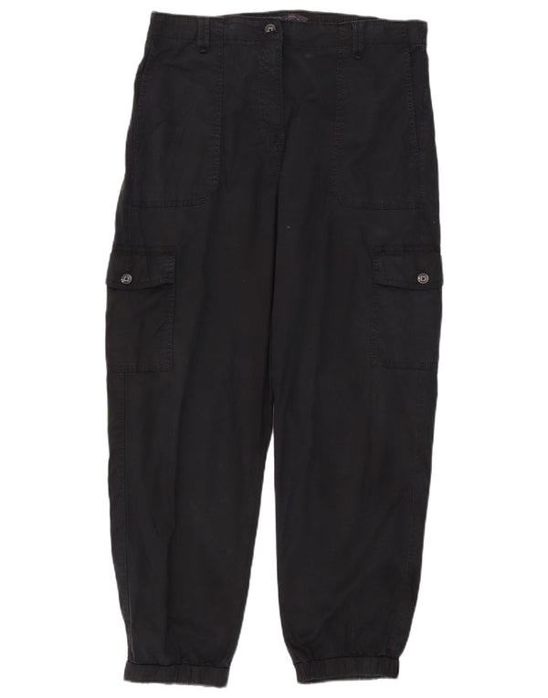 Calça jogger feminina Marks & Spencer UK 16 grande W34 L26 azul marinho