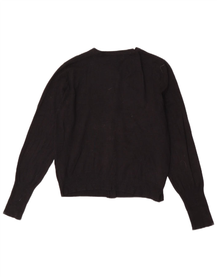 Suéter cardigã feminino Marks & Spencer Reino Unido 12 viscose preta média