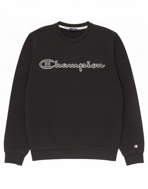 Champion moletom gráfico masculino jumper pequeno algodão preto