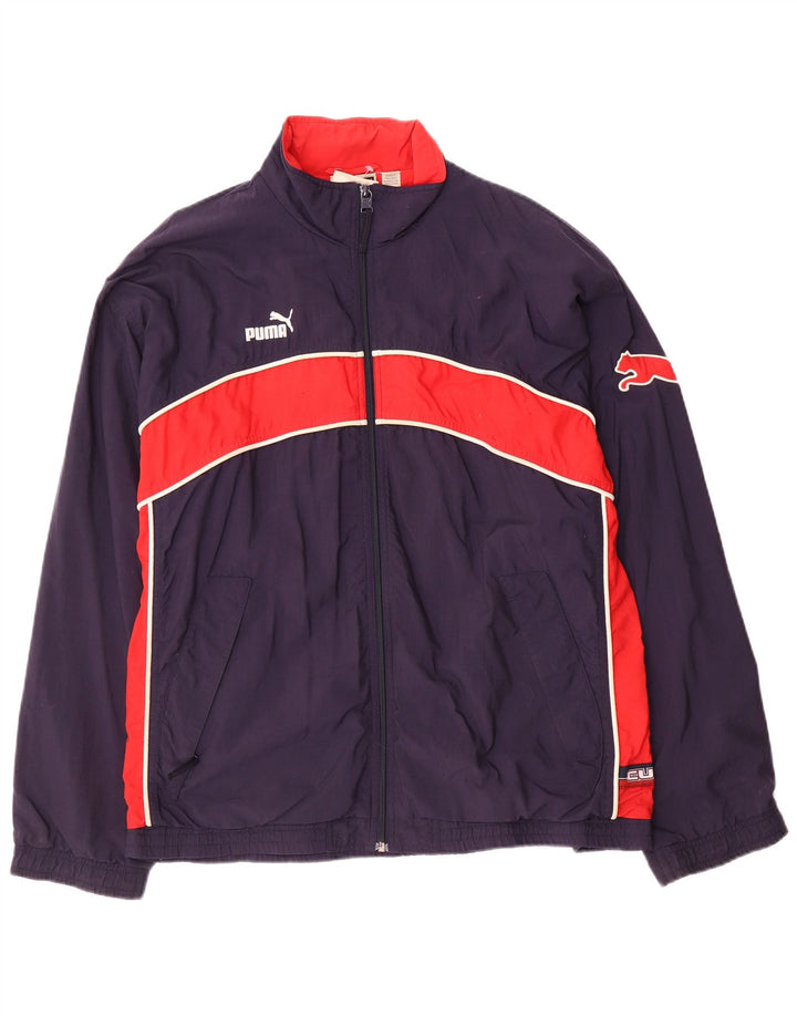 Puma Mens Tracksuit Top Jacket Grande Azul Marinho Colorblock