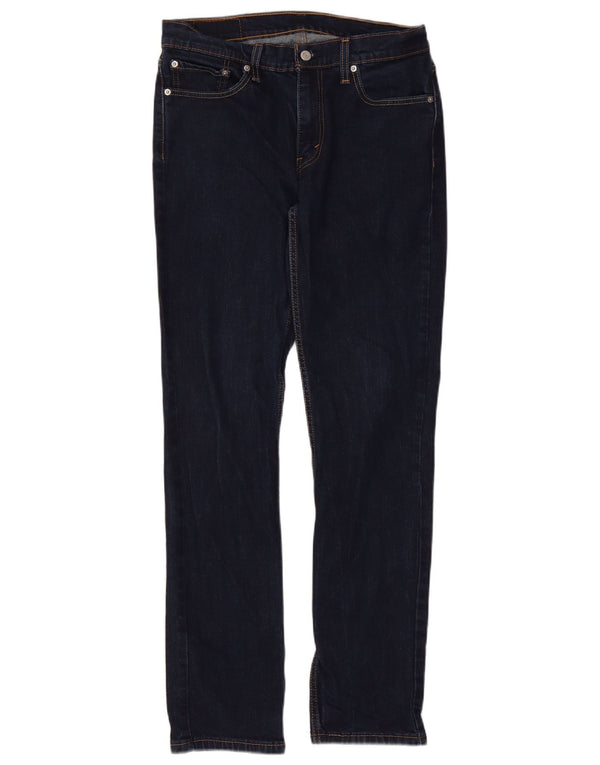 Levi's Masculino 511 Slim Jeans W33 L34 Azul Marinho Algodão