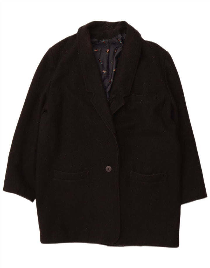 ST. Sobretudo feminino BERNARD UK 14 lã preta média