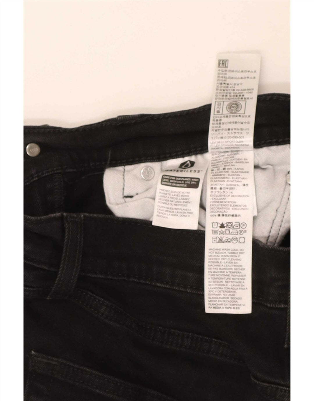 Levi's Masculino 512 Slim Jeans W32 L30 Algodão Preto