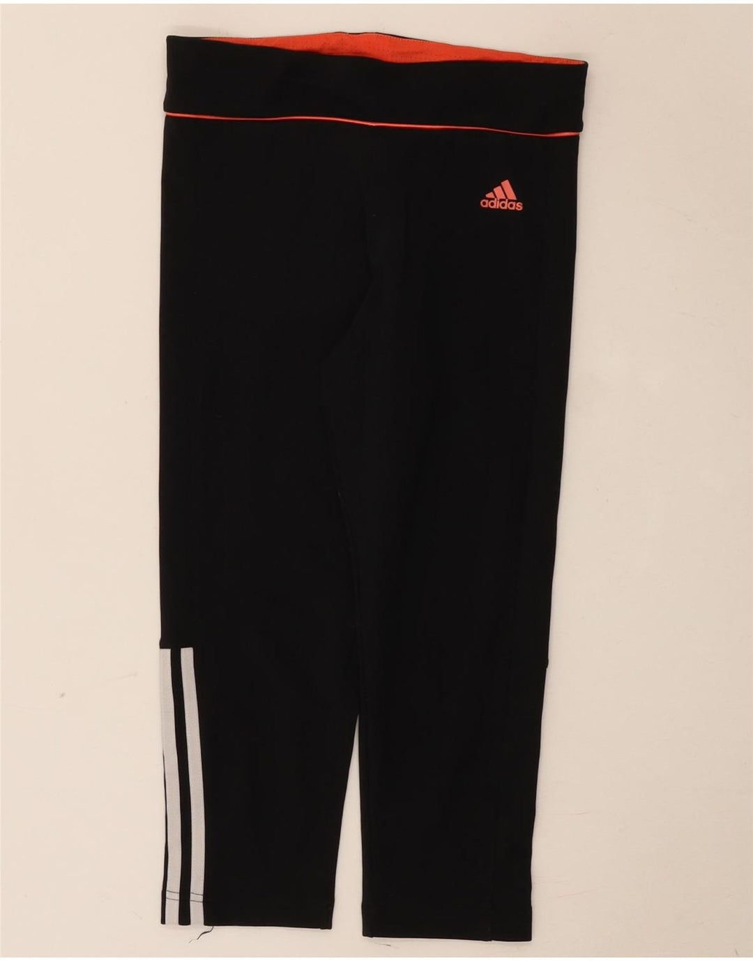 Adidas Womens Climalite Capri Leggings UK 8 Pequeno Poliéster Preto
