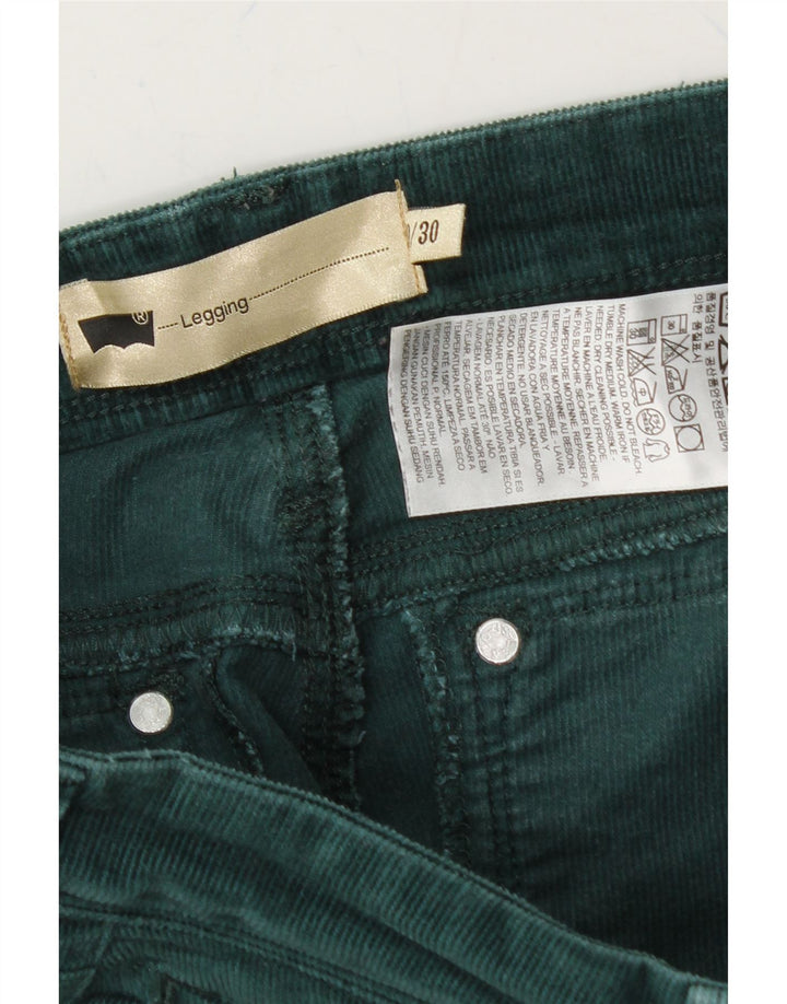 LEVI'S Womens Legging Corduroy Trousers W30 L25 Green Cotton Vintage Levi's and Second-Hand Levi's from Messina Hembry 