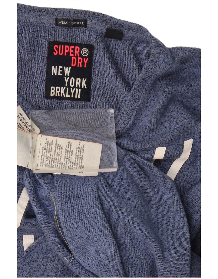 Suéter gráfico feminino Superdry UK 10 pequeno azul manchado