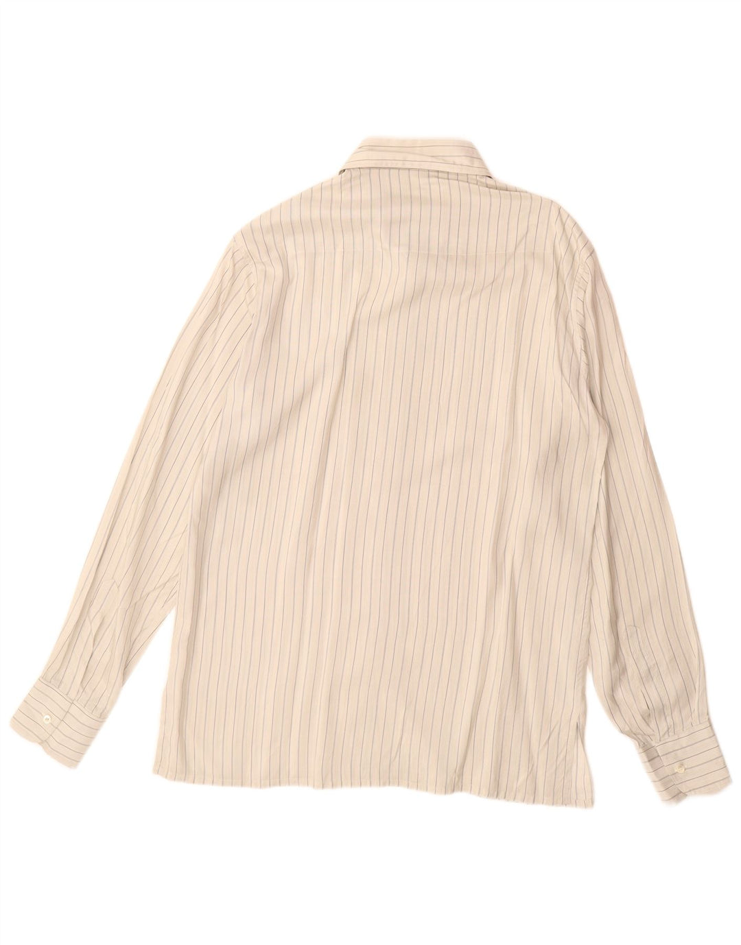 Camisa masculina vintage tamanho 42 16 1/2 seda listrada cinza grande