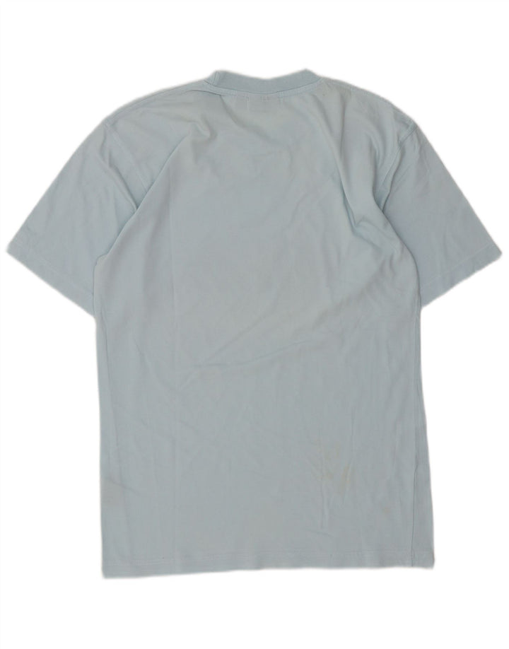 Fila Mens Graphic T-Shirt Top Pequeno Algodão Azul