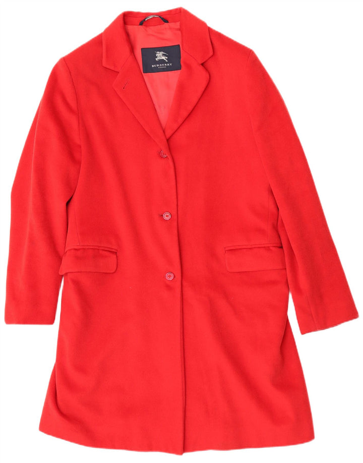 Sobretudo feminino Burberry UK 14 grande clássico de lã vermelha