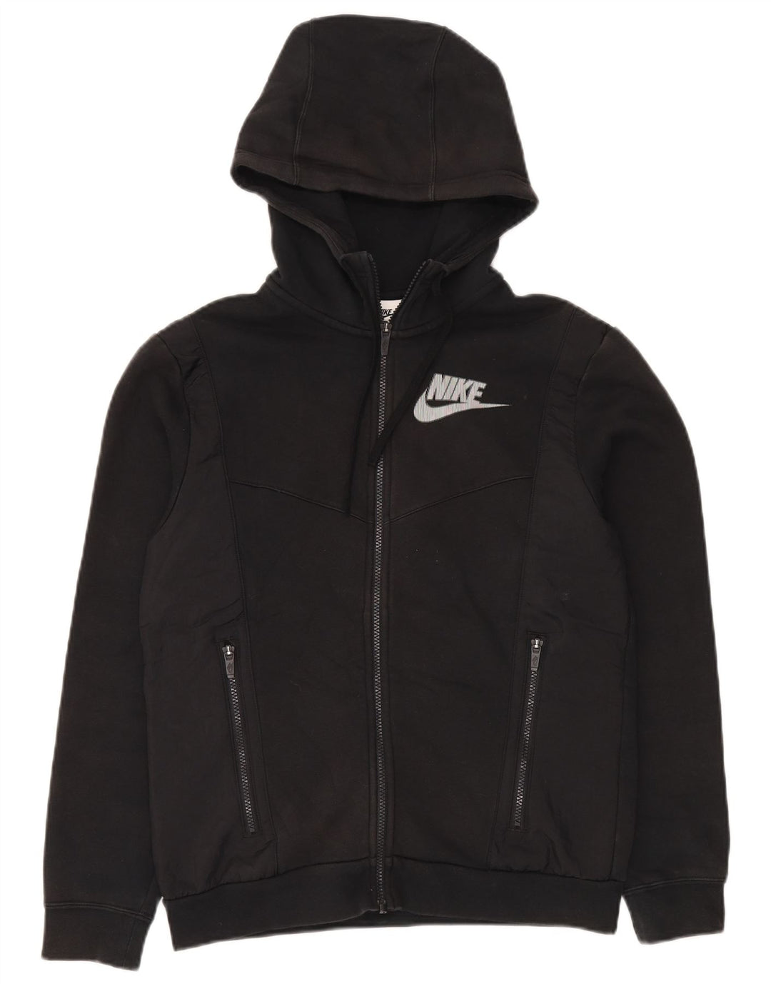 Suéter Nike Masculino Zip com Capuz Pequeno Algodão Preto