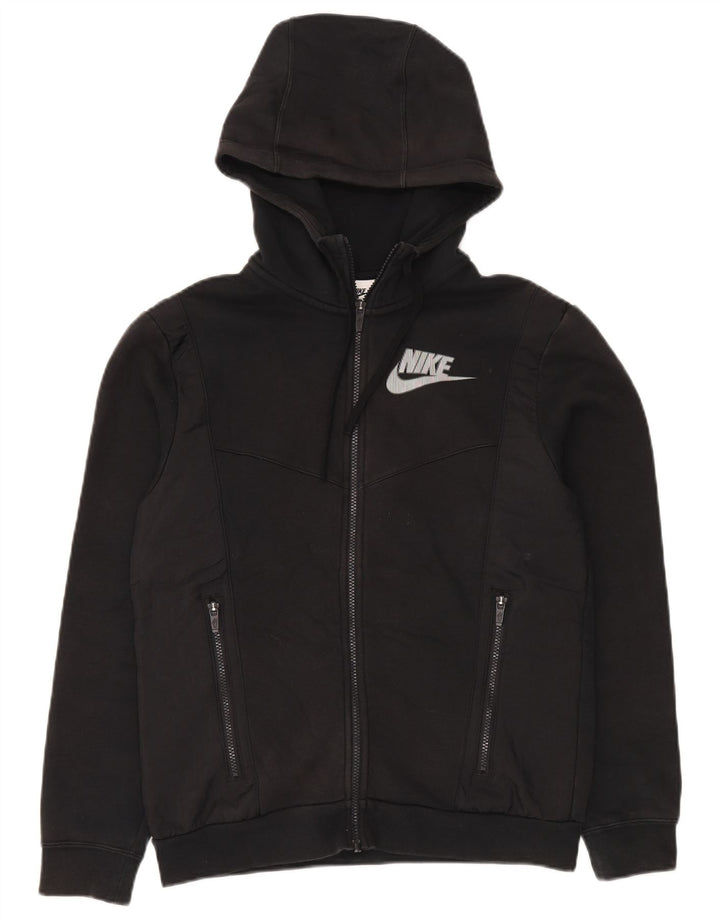 Suéter Nike Masculino Zip com Capuz Pequeno Algodão Preto