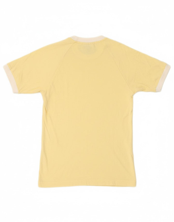 ADIDAS Mens T-Shirt Top XS Amarelo Algodão
