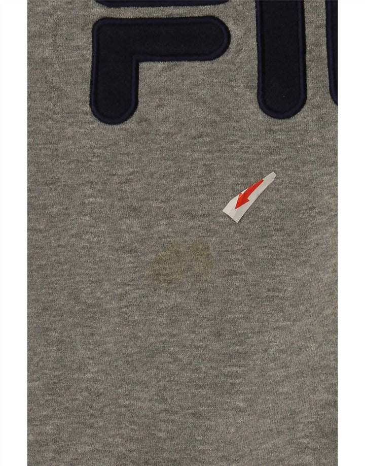 Fila Mens Graphic Moletom Jumper XL Cinza Algodão