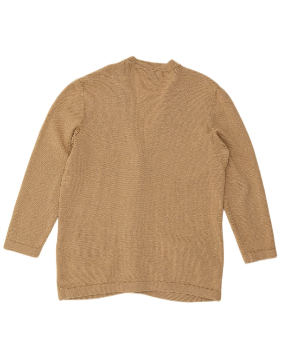 Suéter cardigã feminino LUISA SPAGNOLI Reino Unido 14 grande lã bege