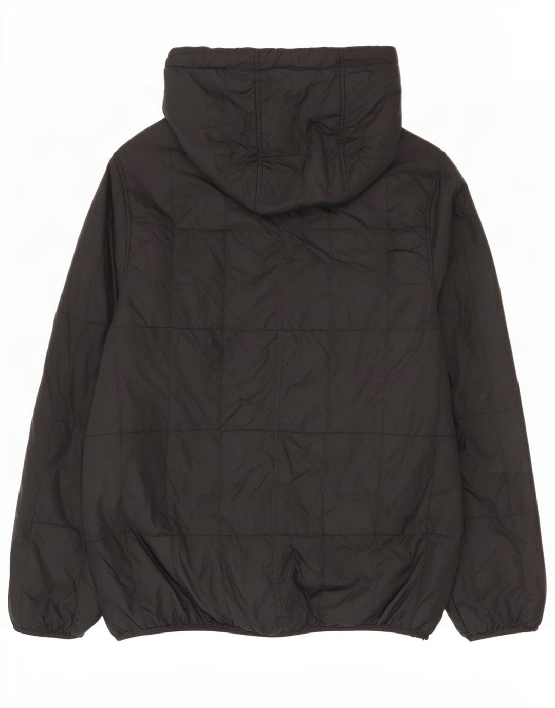 Jaqueta masculina acolchoada com capuz para banco UK 40 grande poliamida preta