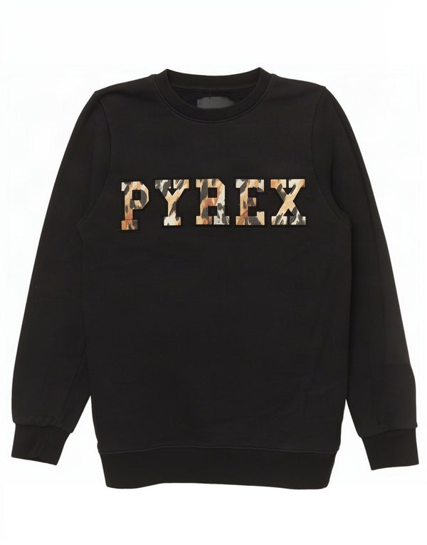 Suéter gráfico feminino Pyrex UK 6 XS algodão preto