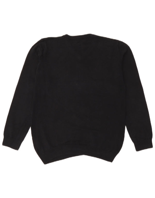 Suéter Marks & Spencer Boys com decote em V 13-14 anos algodão preto