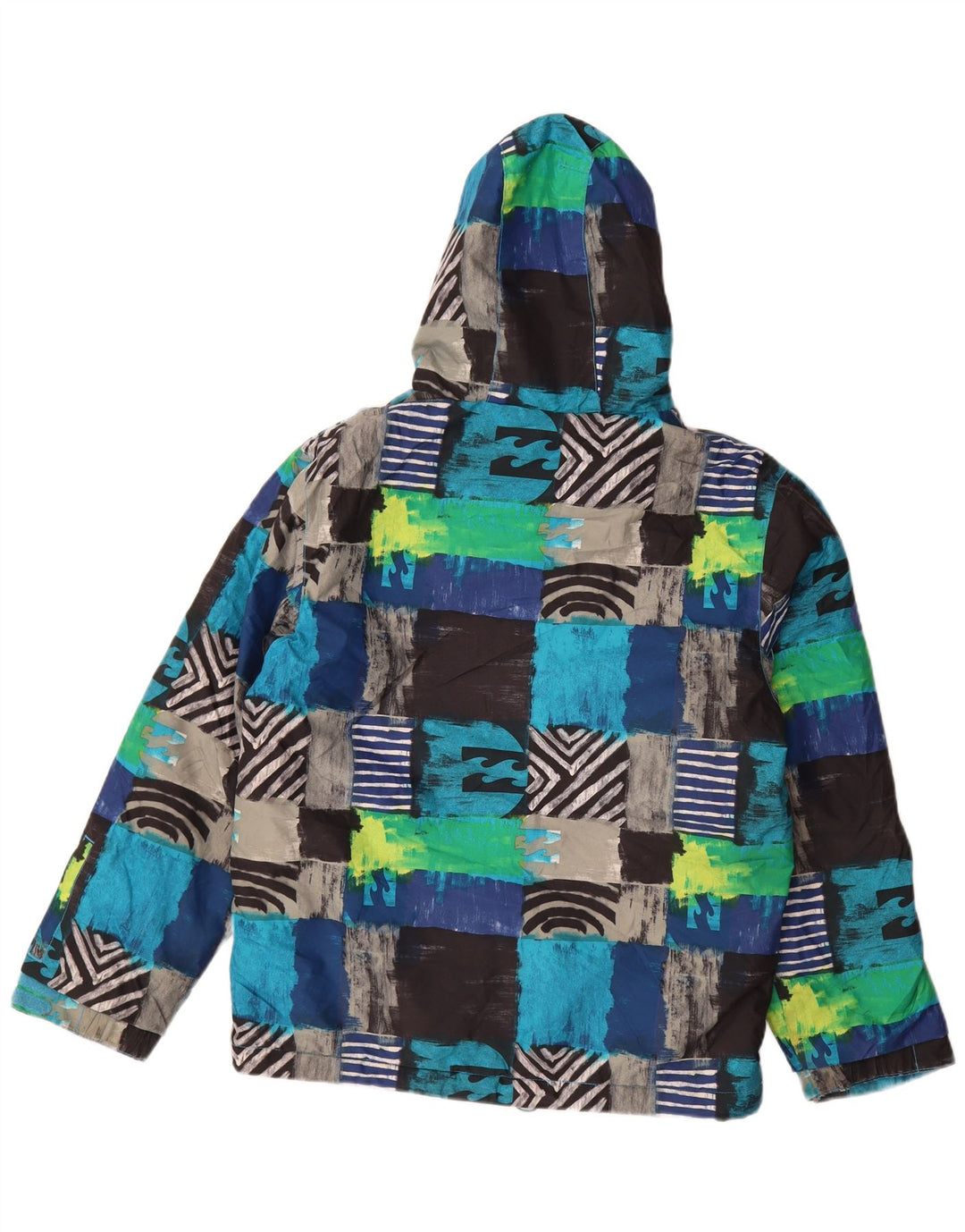Jaqueta de esqui com capuz Billabong Boys 13-14 anos XL patchwork multicolorido