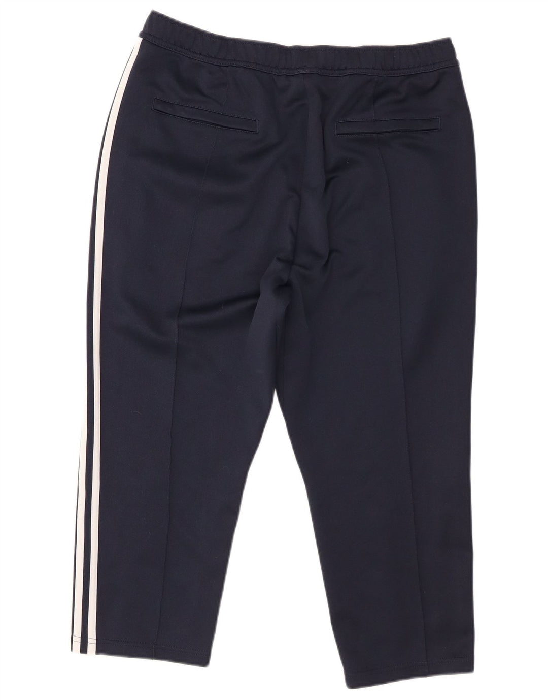 Calça de treino masculina Adidas Crop grande poliéster azul marinho