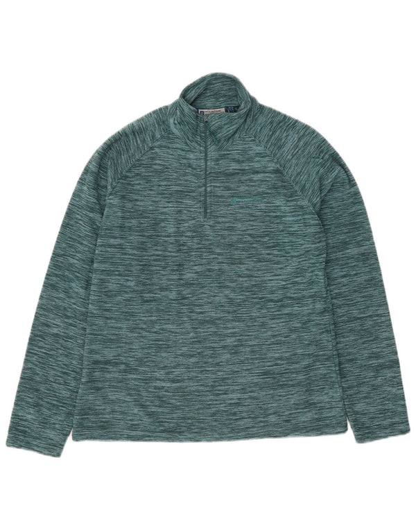 Suéter de lã feminino Mountain Warehouse com zíper e gola UK 12 verde médio manchado