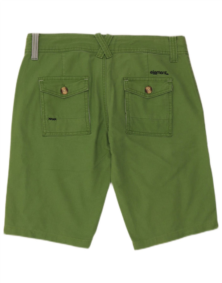 Element Mens Chino Shorts W30 Algodão Verde Médio