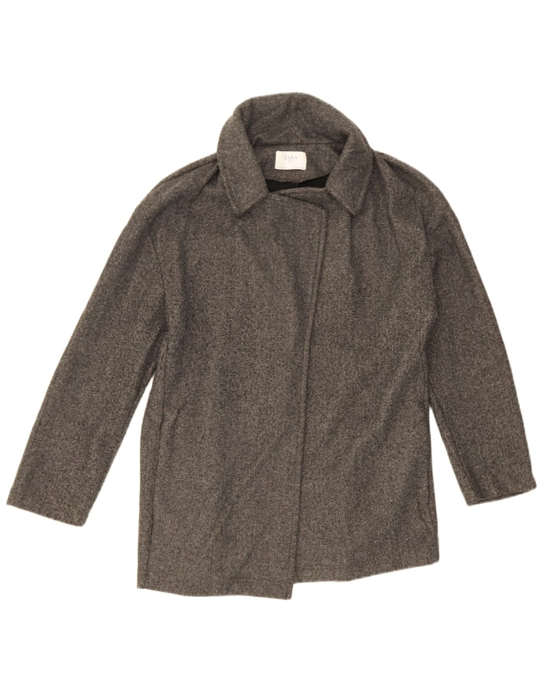 Sobretudo oversized feminino Zara UK 10 poliéster cinza pequeno