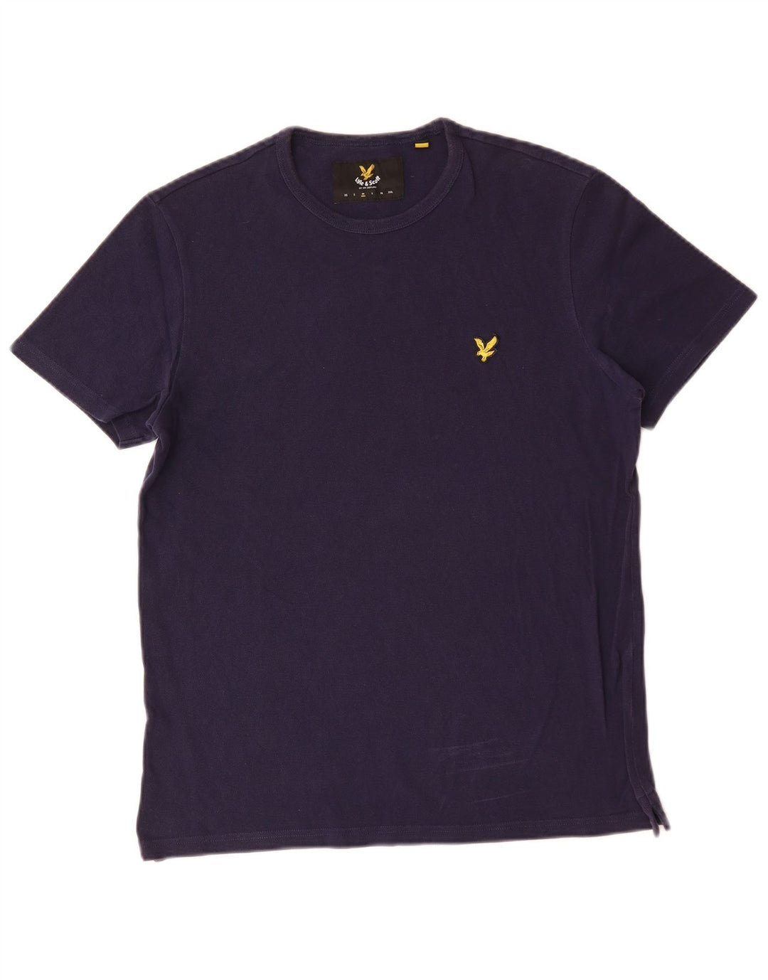 Camiseta masculina Lyle & Scott Top médio algodão azul marinho