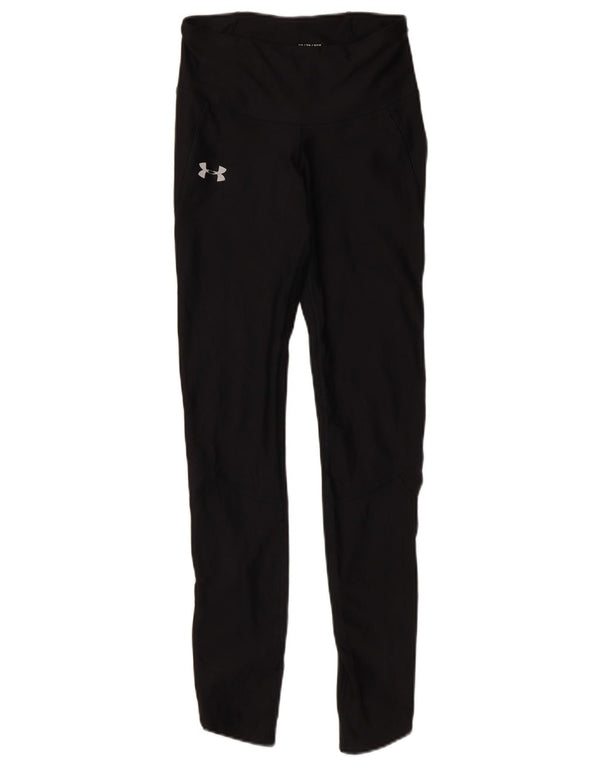 Under Armour Womens Heat Gear Leggings UK 4 XS Poliéster Preto
