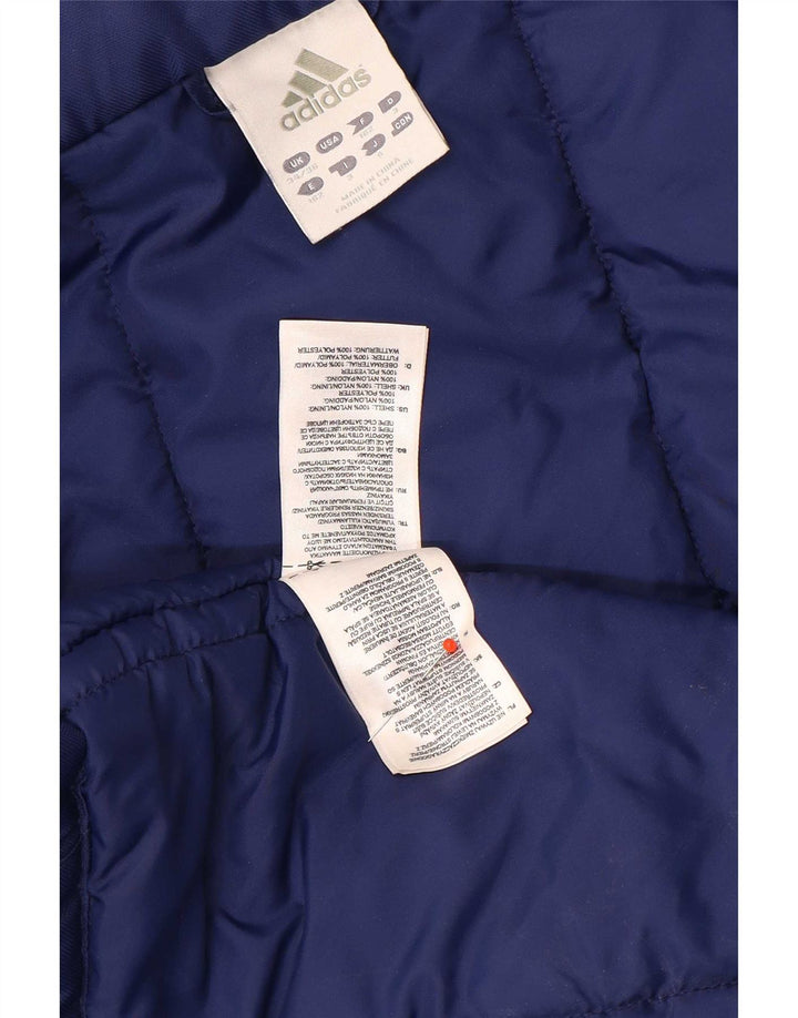 Casaco acolchoado masculino Adidas UI 34/36 pequeno azul nylon