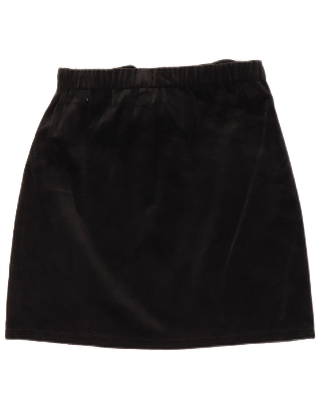 Mini saia feminina vintage de veludo W26 pequena preta