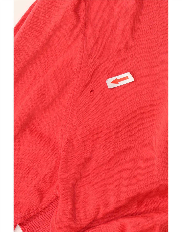 Suéter masculino Massimo Dutti com decote em V grande vermelho