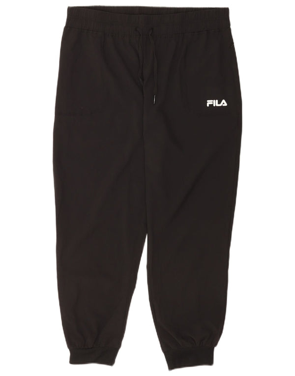 Calça de treino feminina Fila Joggers UK 12 poliéster preto médio