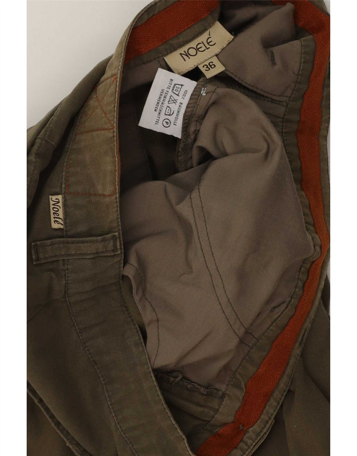 Saia cargo maxi feminina vintage UE 36 pequena W28 algodão cáqui