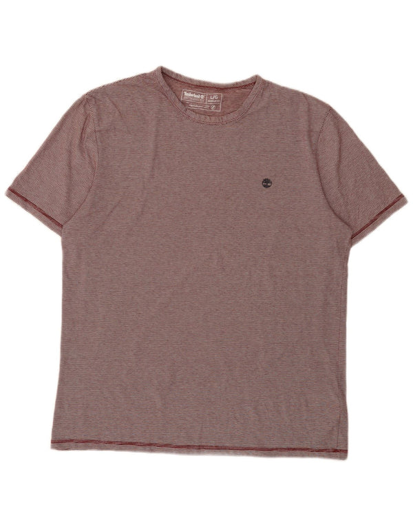 Camiseta masculina Timberland Regular Fit grande algodão risca de giz Borgonha